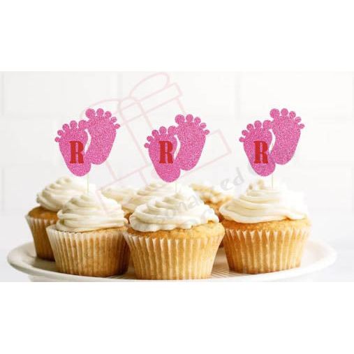 Baby foot Cake Topper (12count)