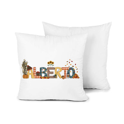 Fall name pillow