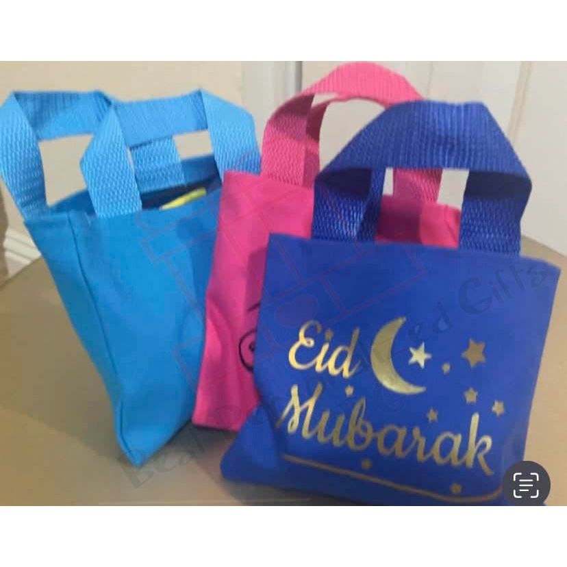 Eid Mubarak Mini Canva Tote Bag