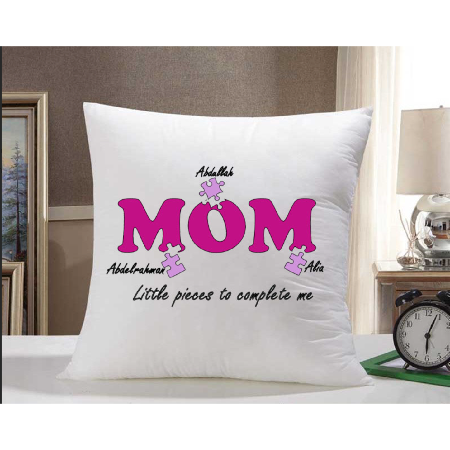 MOM's Birthday puzzle pillow