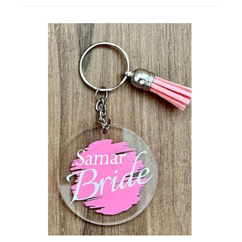 Bride name Keychain