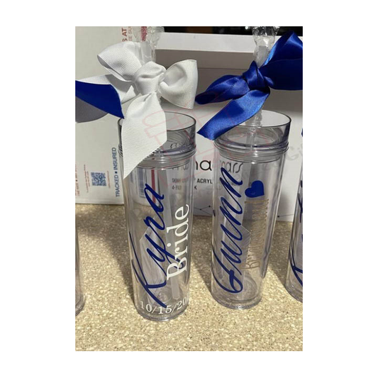 Wedding  22oz skinny acrylic Tumbler