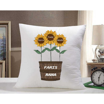 Sunflower Family Pillow